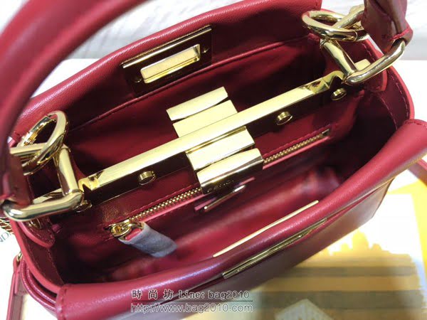 FENDI女包 Peekaboo Xs小號手袋 單手柄手提包 芬迪肩背斜挎包  fdz2066